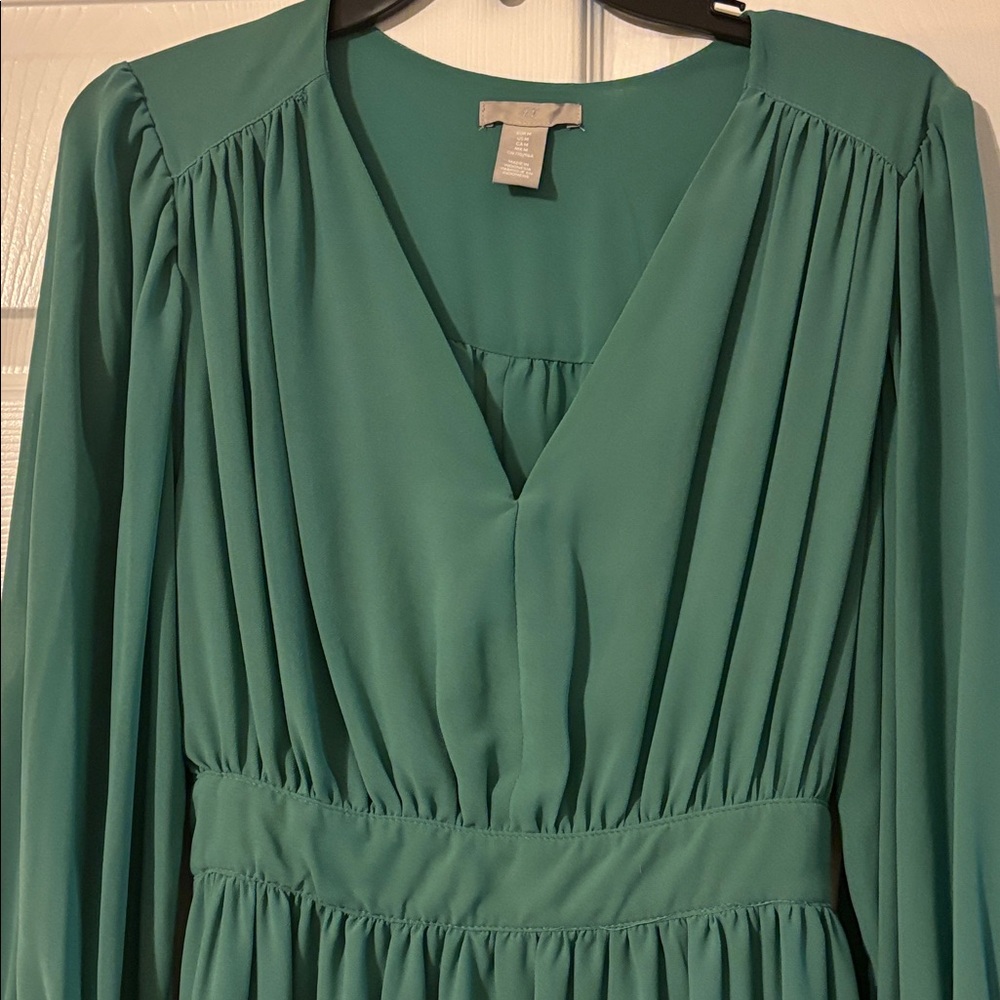 H&M Teal Long Sleeve Dress - Picture 2 of 5